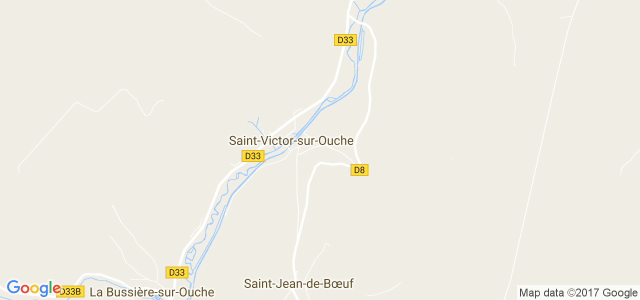 map de la ville de Saint-Victor-sur-Ouche