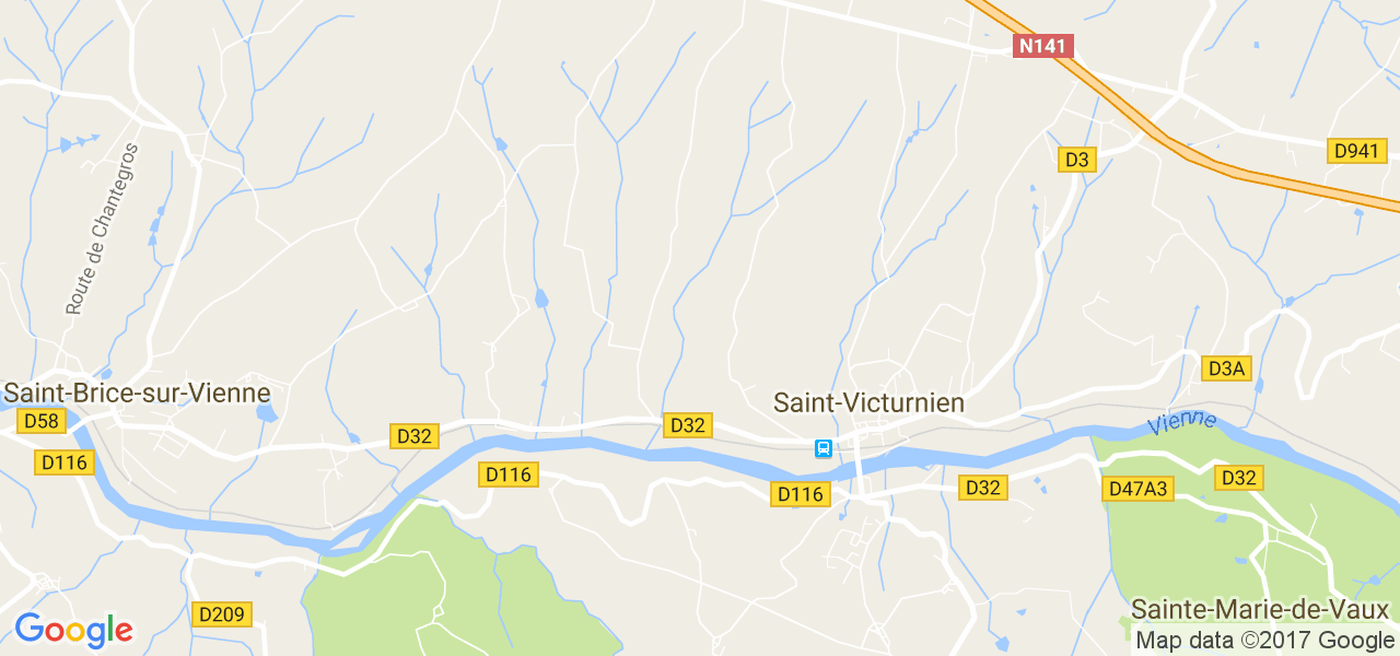 map de la ville de Saint-Victurnien