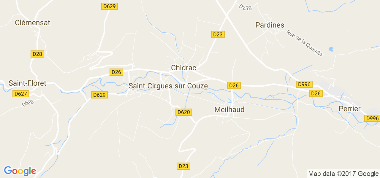 map de la ville de Saint-Vincent