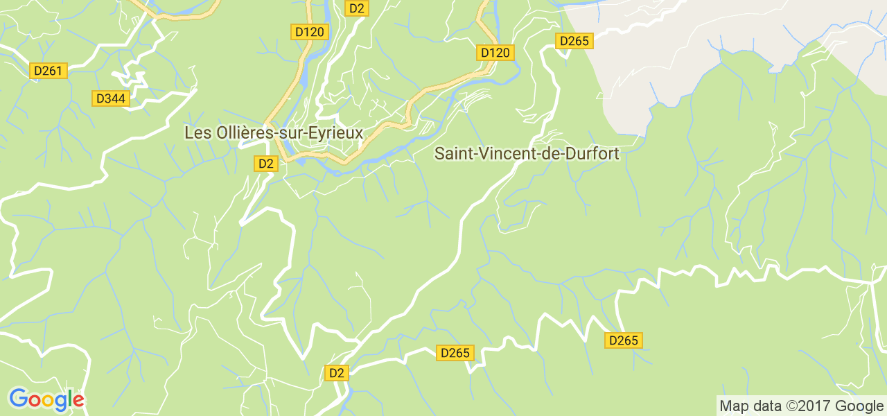 map de la ville de Saint-Vincent-de-Durfort