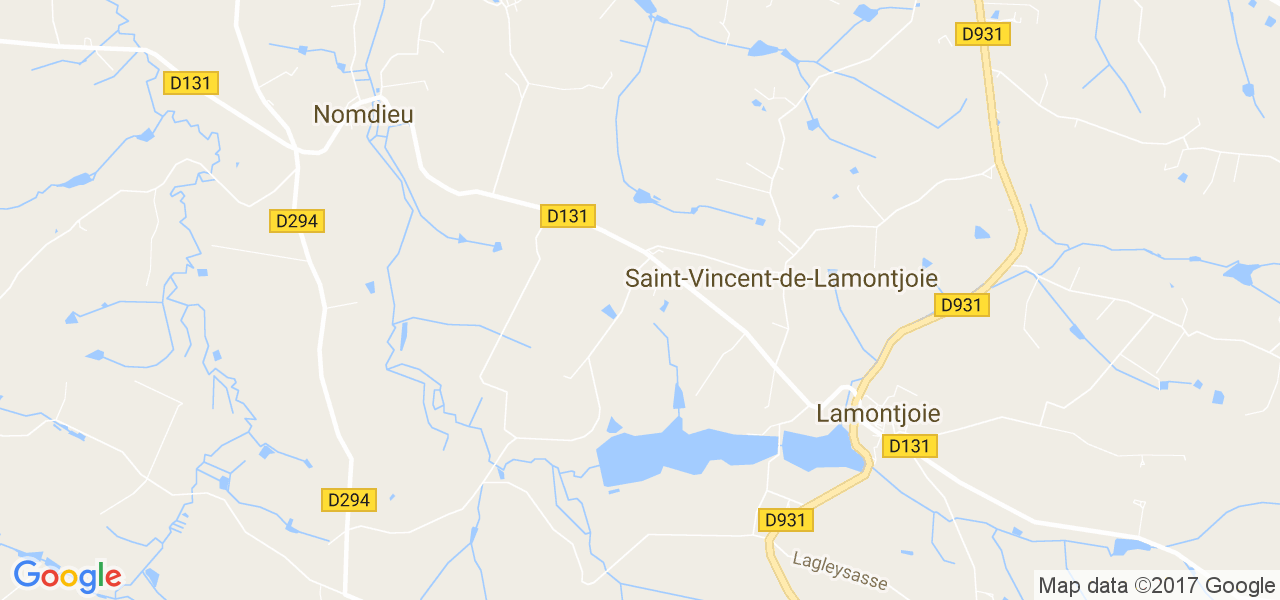 map de la ville de Saint-Vincent-de-Lamontjoie