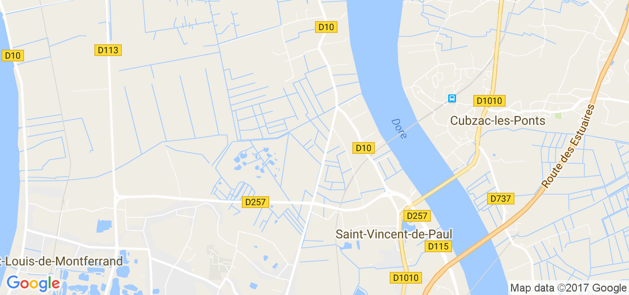 map de la ville de Saint-Vincent-de-Paul