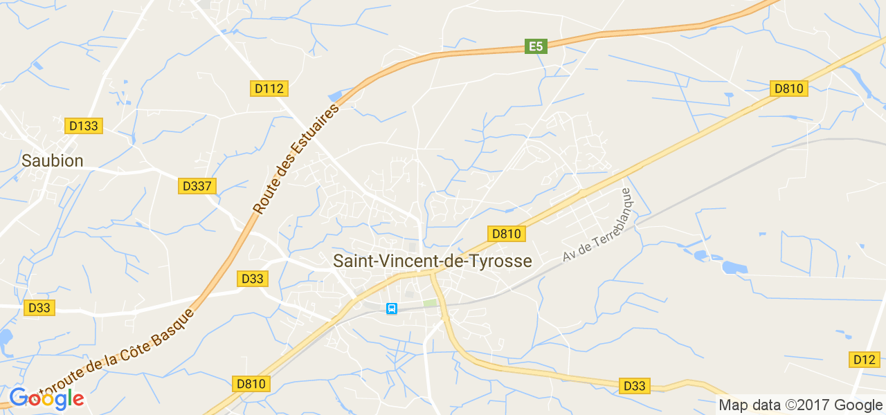 map de la ville de Saint-Vincent-de-Tyrosse