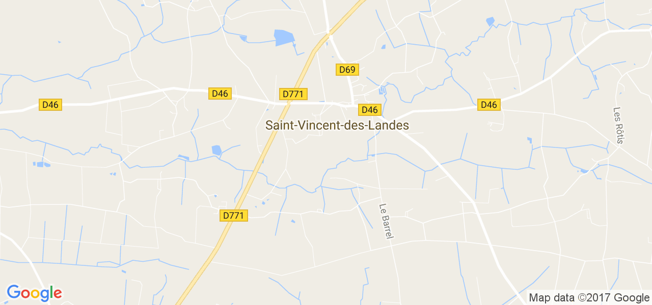 map de la ville de Saint-Vincent-des-Landes