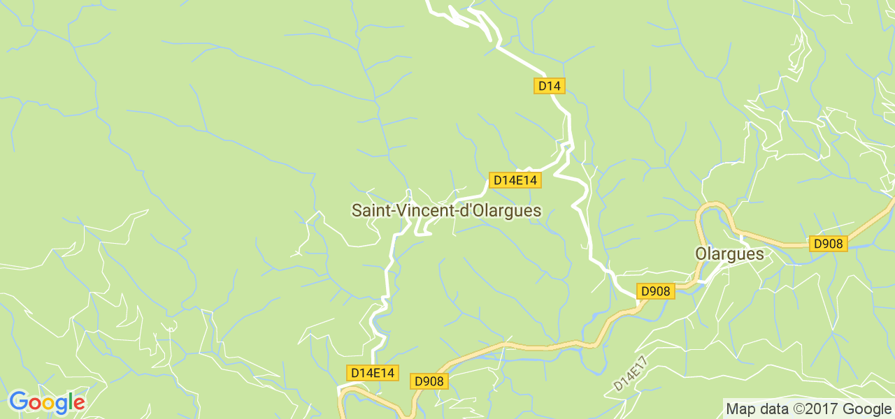 map de la ville de Saint-Vincent-d'Olargues