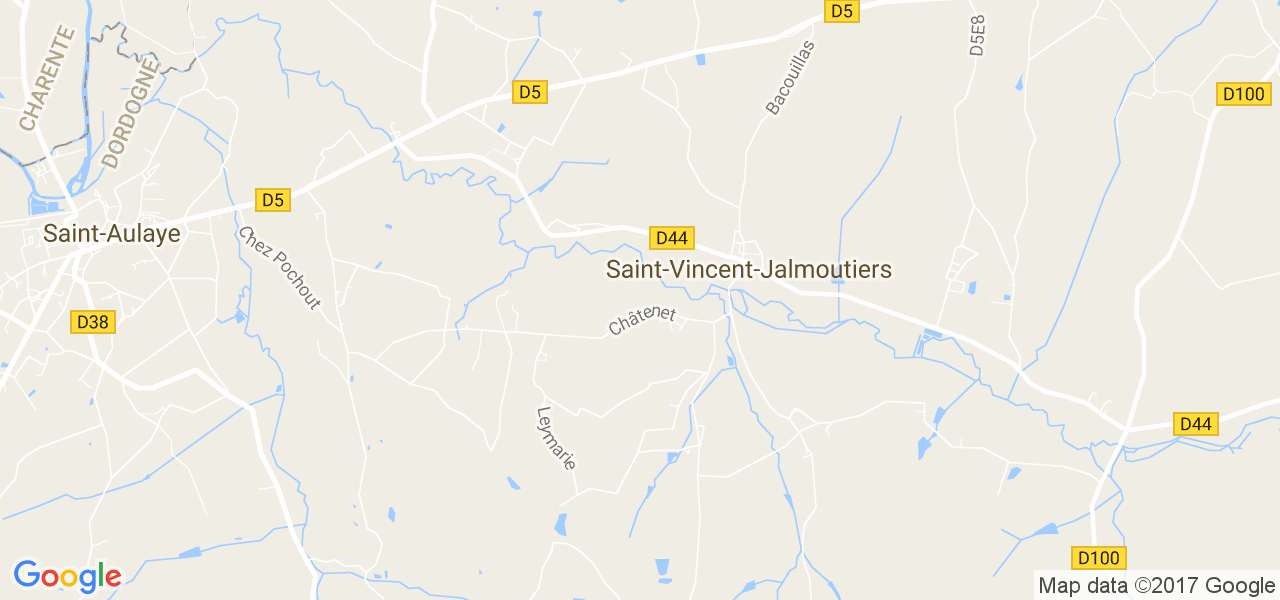 map de la ville de Saint-Vincent-Jalmoutiers