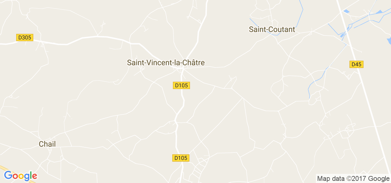 map de la ville de Saint-Vincent-la-Châtre