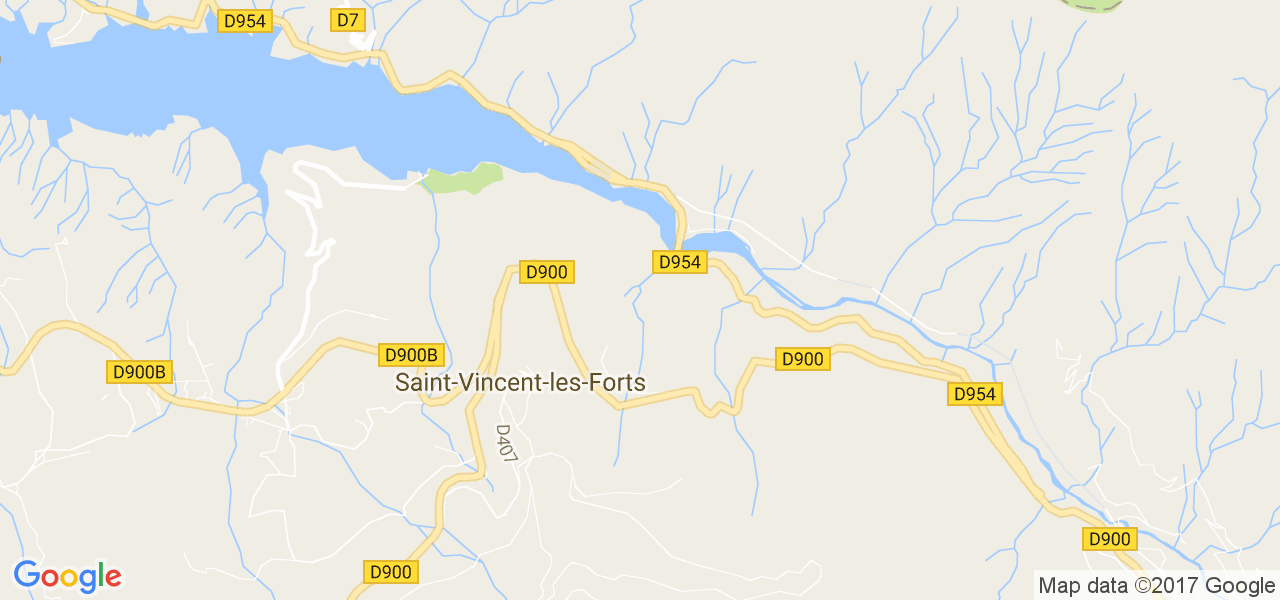 map de la ville de Saint-Vincent-les-Forts