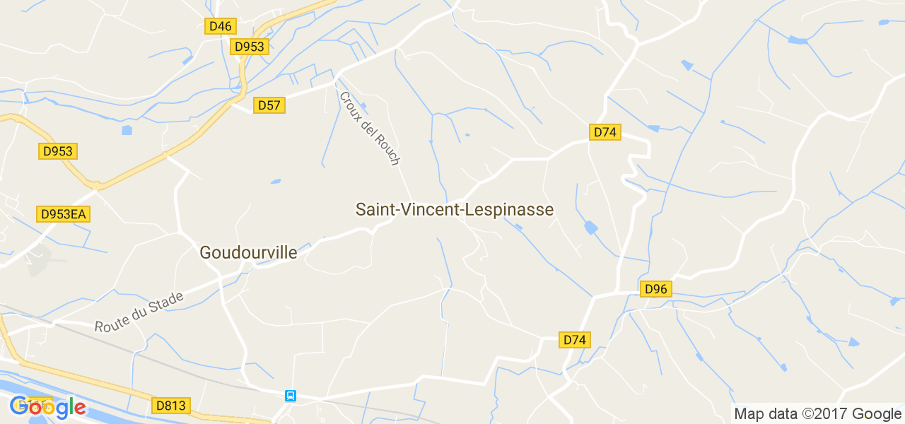 map de la ville de Saint-Vincent-Lespinasse