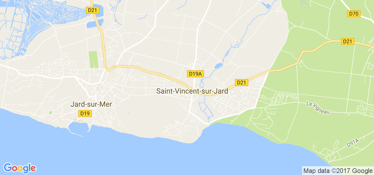 map de la ville de Saint-Vincent-sur-Jard