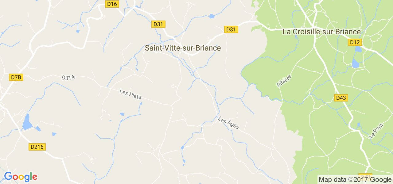 map de la ville de Saint-Vitte-sur-Briance