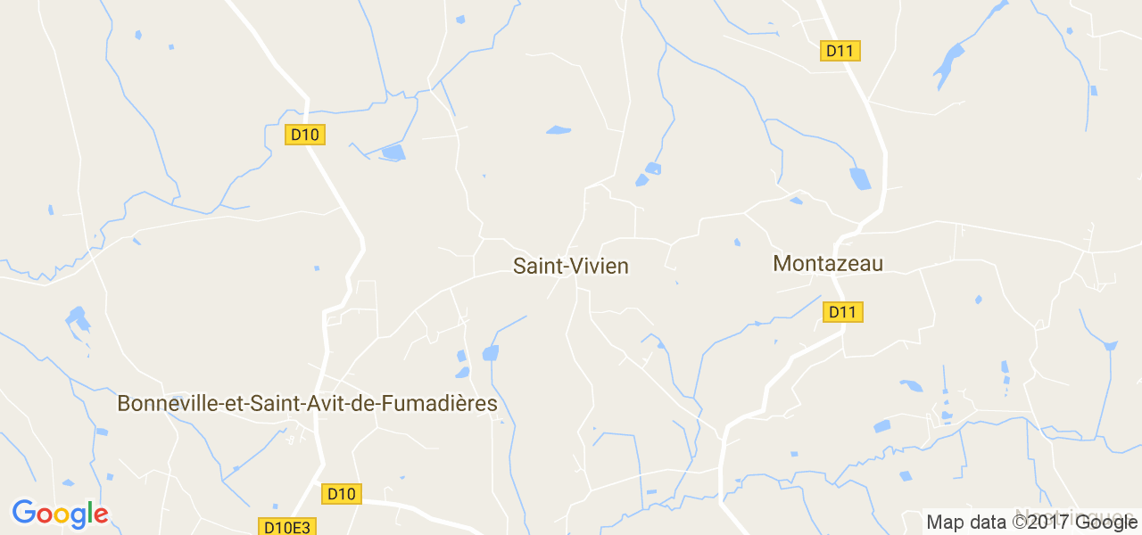 map de la ville de Saint-Vivien