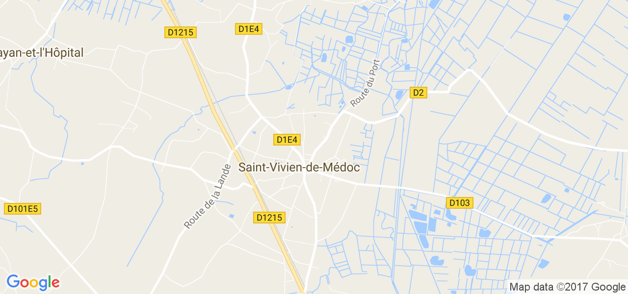 map de la ville de Saint-Vivien-de-Médoc