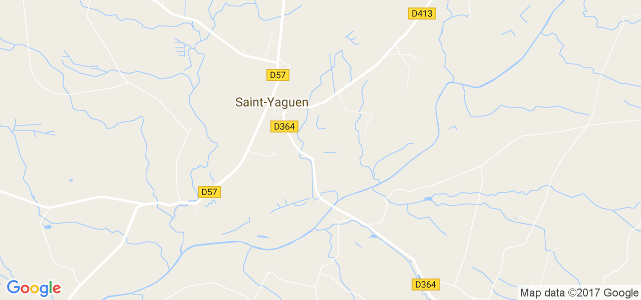 map de la ville de Saint-Yaguen