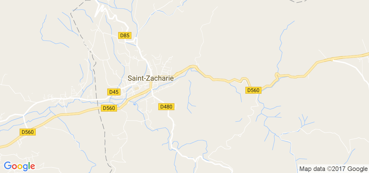 map de la ville de Saint-Zacharie