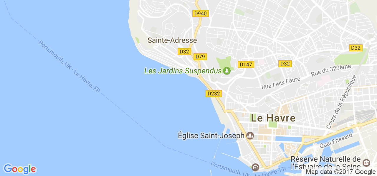 map de la ville de Sainte-Adresse