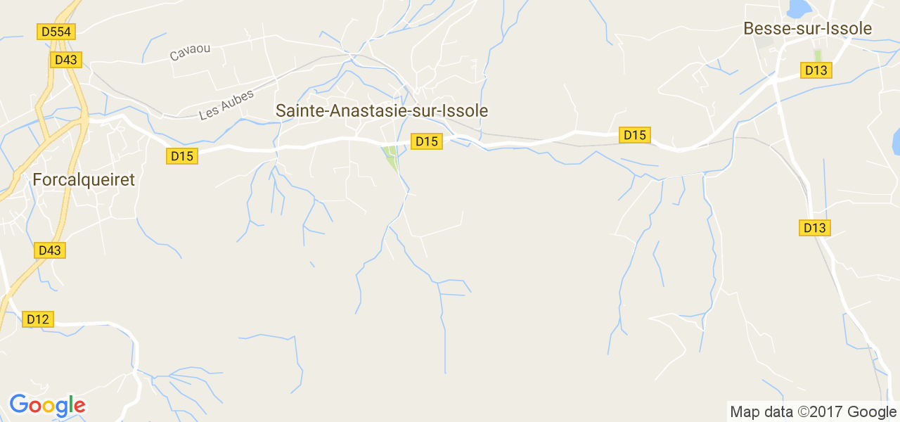 map de la ville de Sainte-Anastasie-sur-Issole