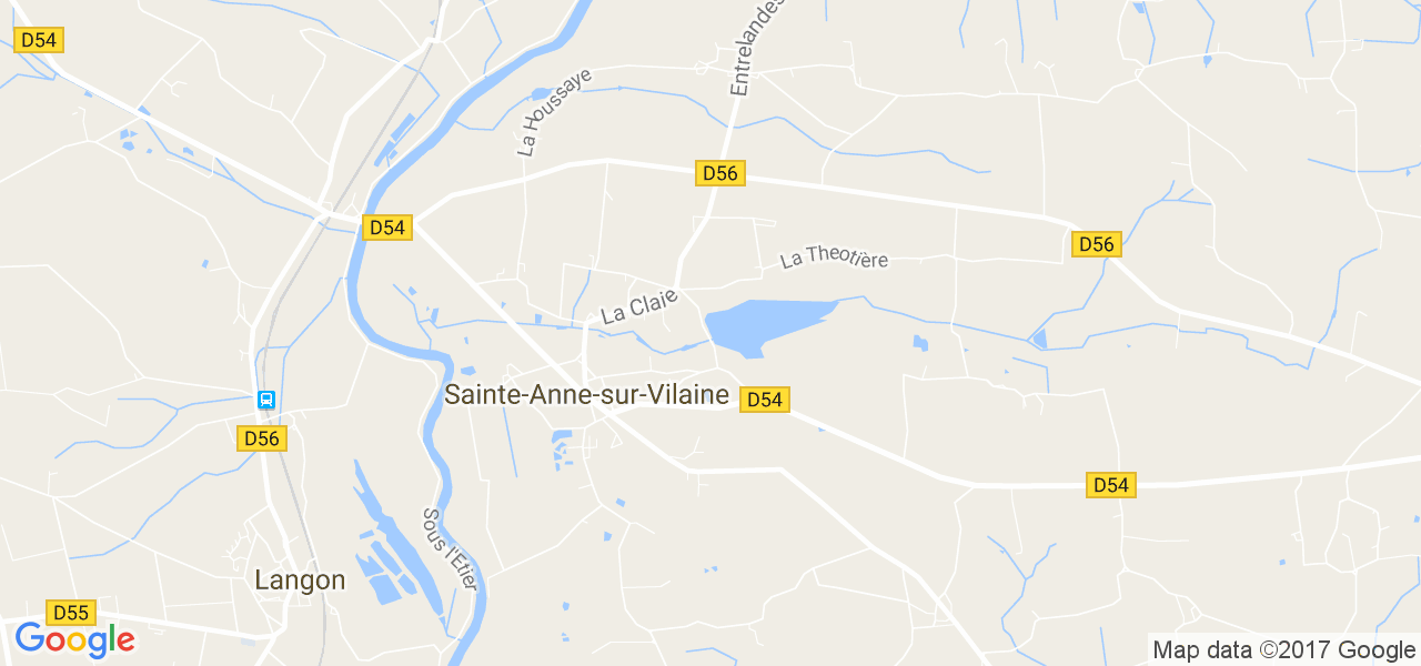 map de la ville de Sainte-Anne-sur-Vilaine