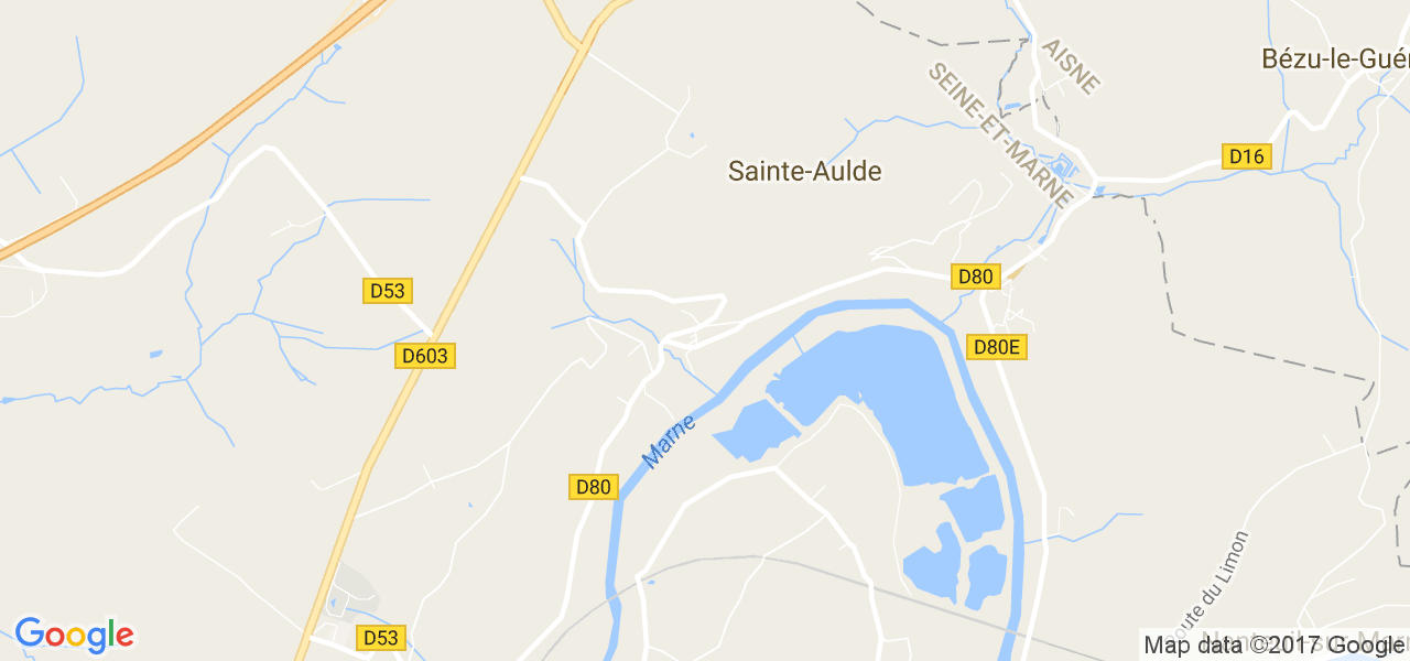 map de la ville de Sainte-Aulde