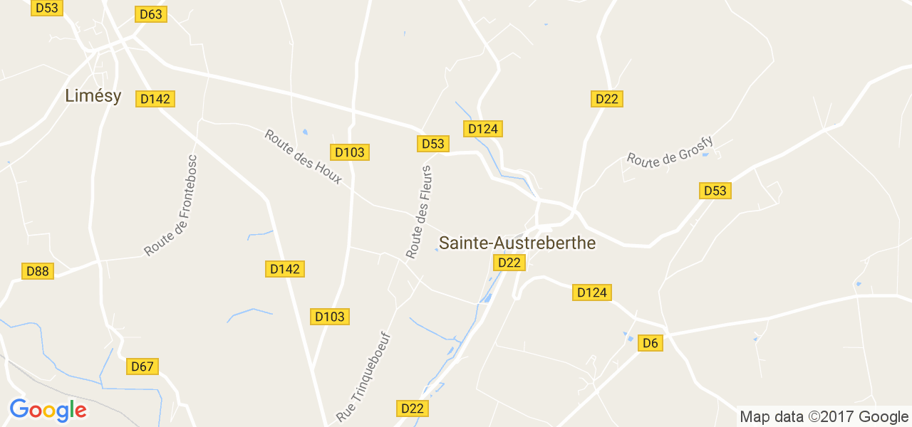 map de la ville de Sainte-Austreberthe