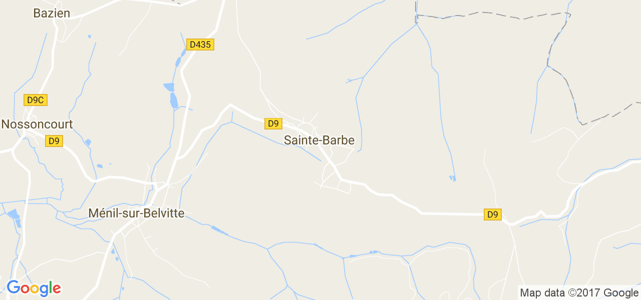 map de la ville de Sainte-Barbe