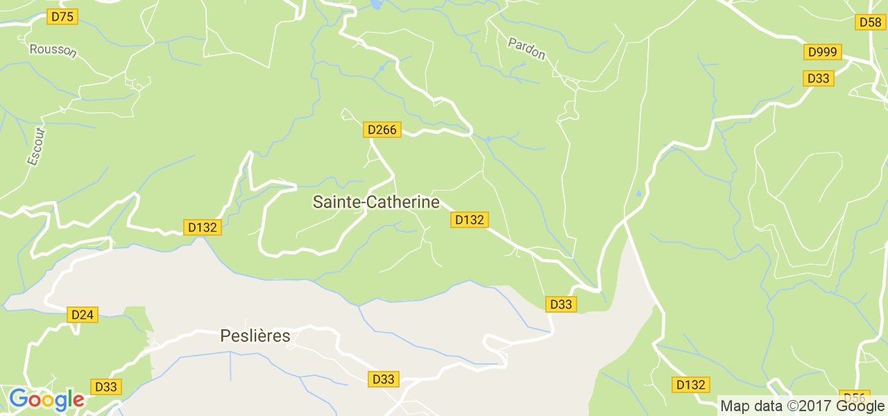 map de la ville de Sainte-Catherine