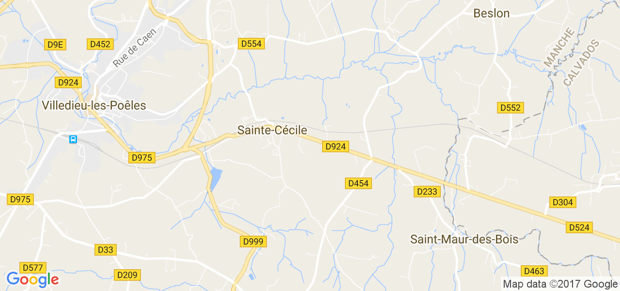 map de la ville de Sainte-Cécile