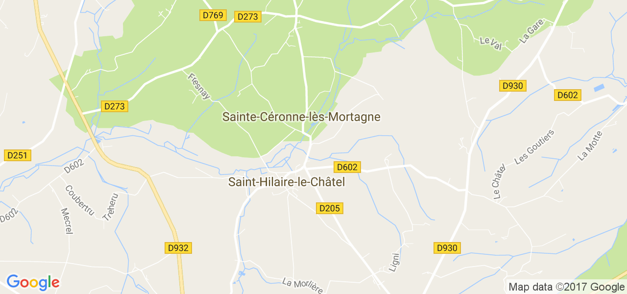 map de la ville de Sainte-Céronne-lès-Mortagne