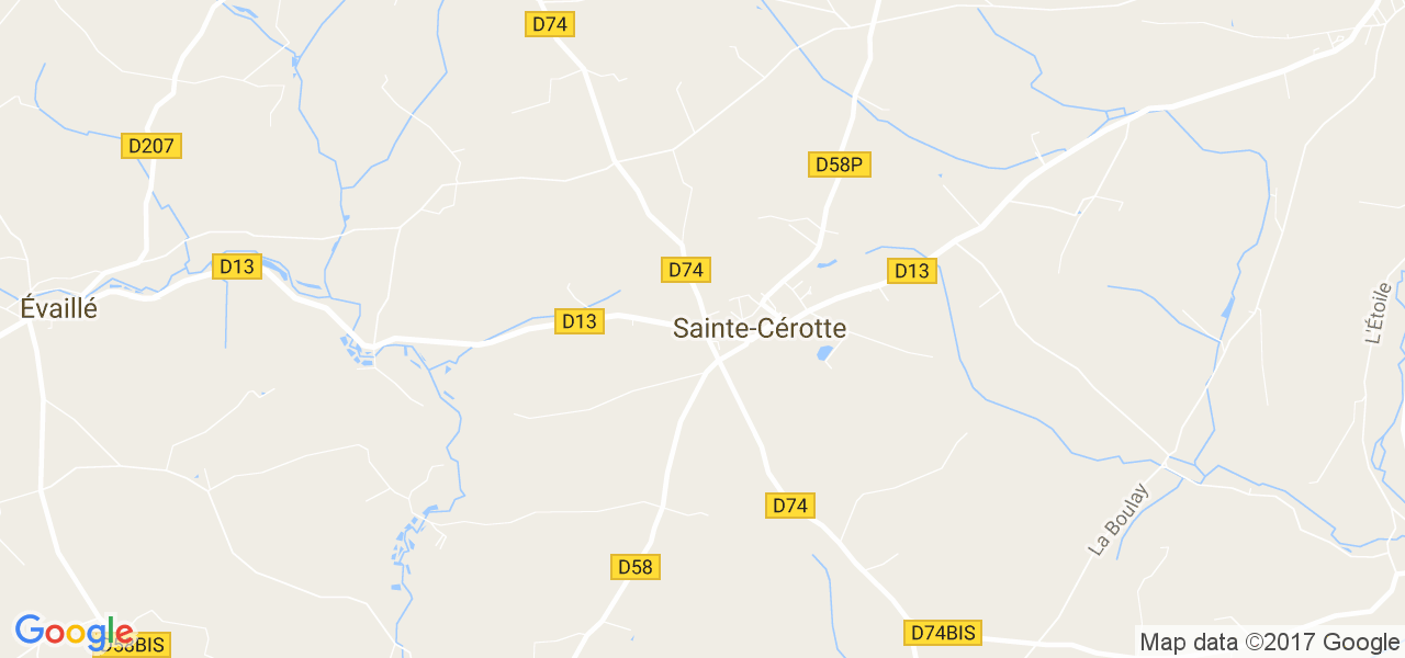 map de la ville de Sainte-Cérotte