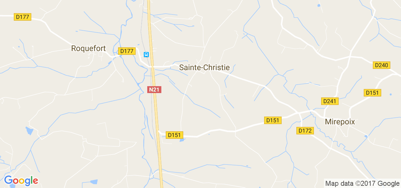 map de la ville de Sainte-Christie