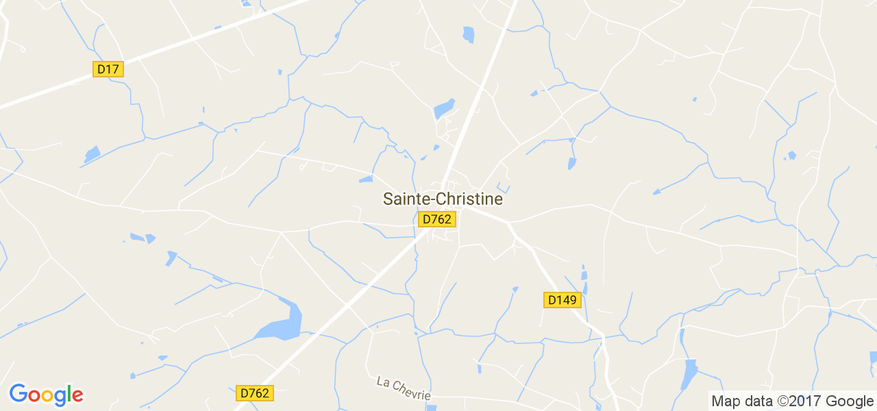 map de la ville de Sainte-Christine