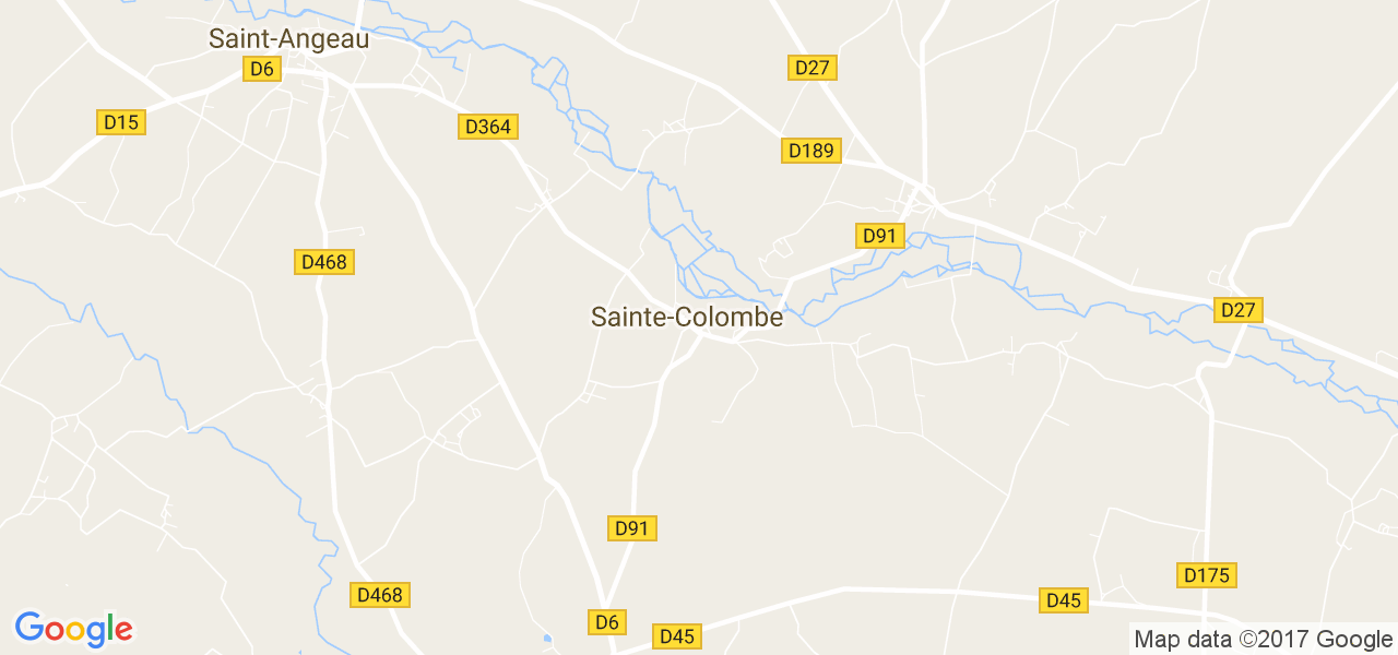 map de la ville de Sainte-Colombe