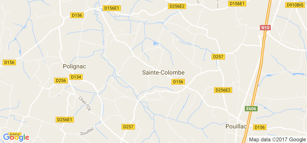 map de la ville de Sainte-Colombe