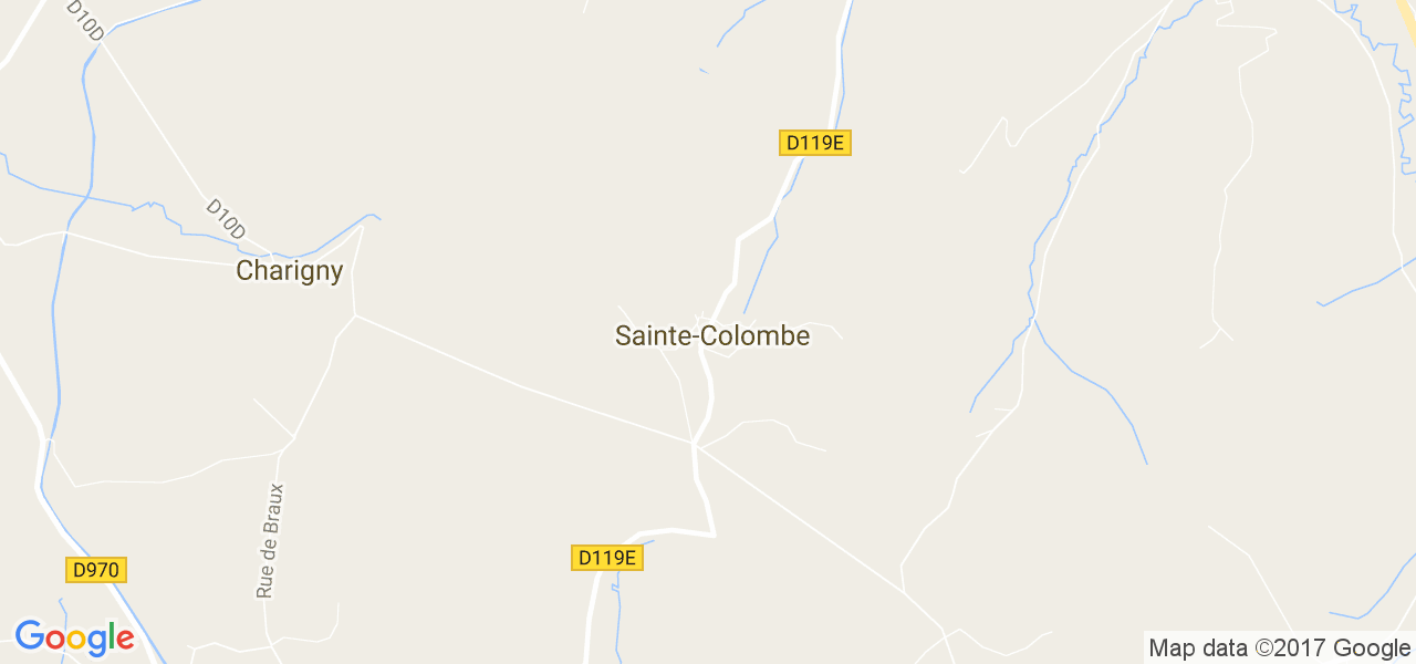 map de la ville de Sainte-Colombe