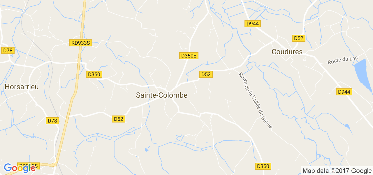 map de la ville de Sainte-Colombe