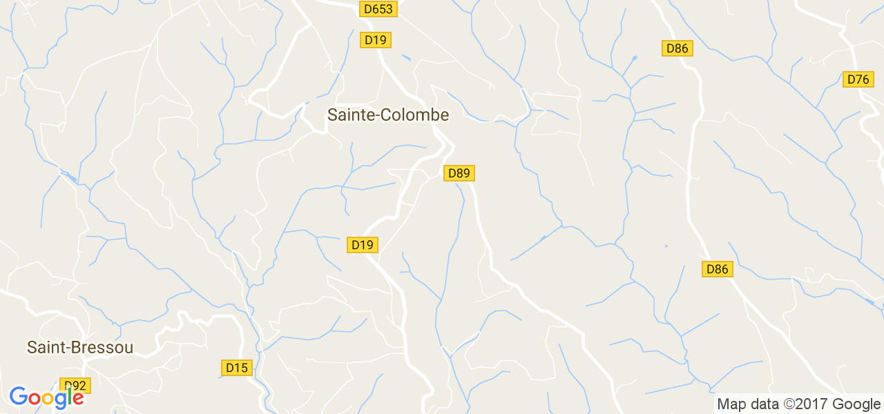 map de la ville de Sainte-Colombe