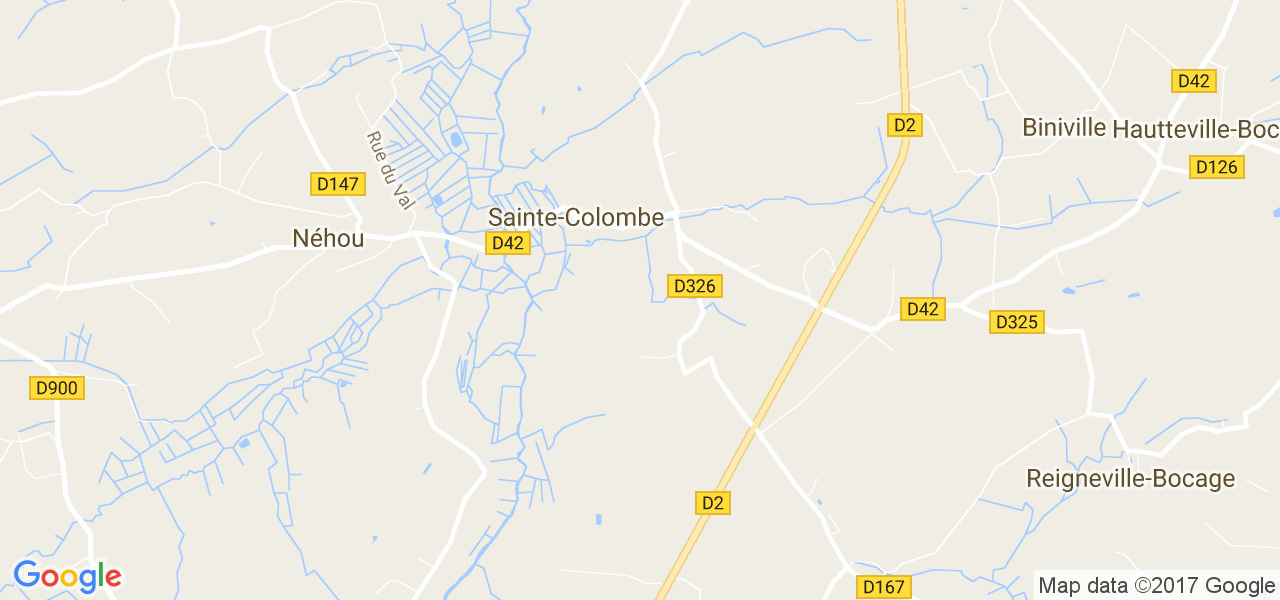 map de la ville de Sainte-Colombe