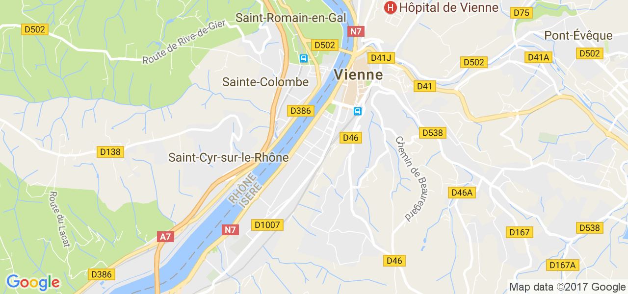 map de la ville de Sainte-Colombe