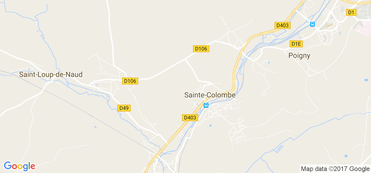 map de la ville de Sainte-Colombe