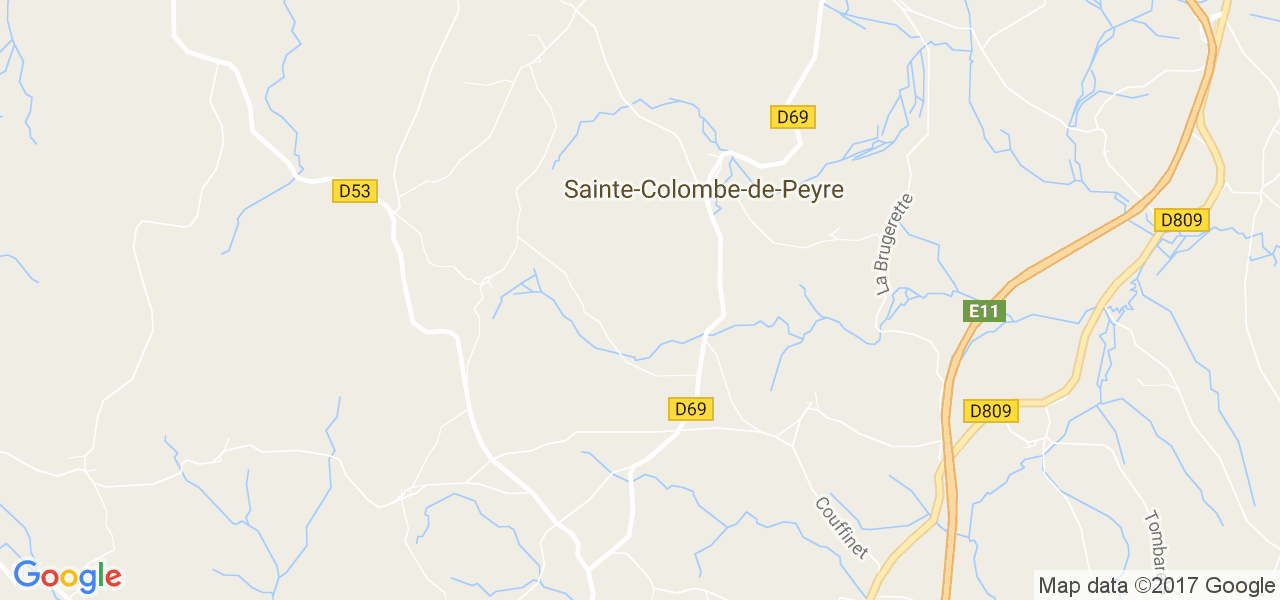 map de la ville de Sainte-Colombe-de-Peyre