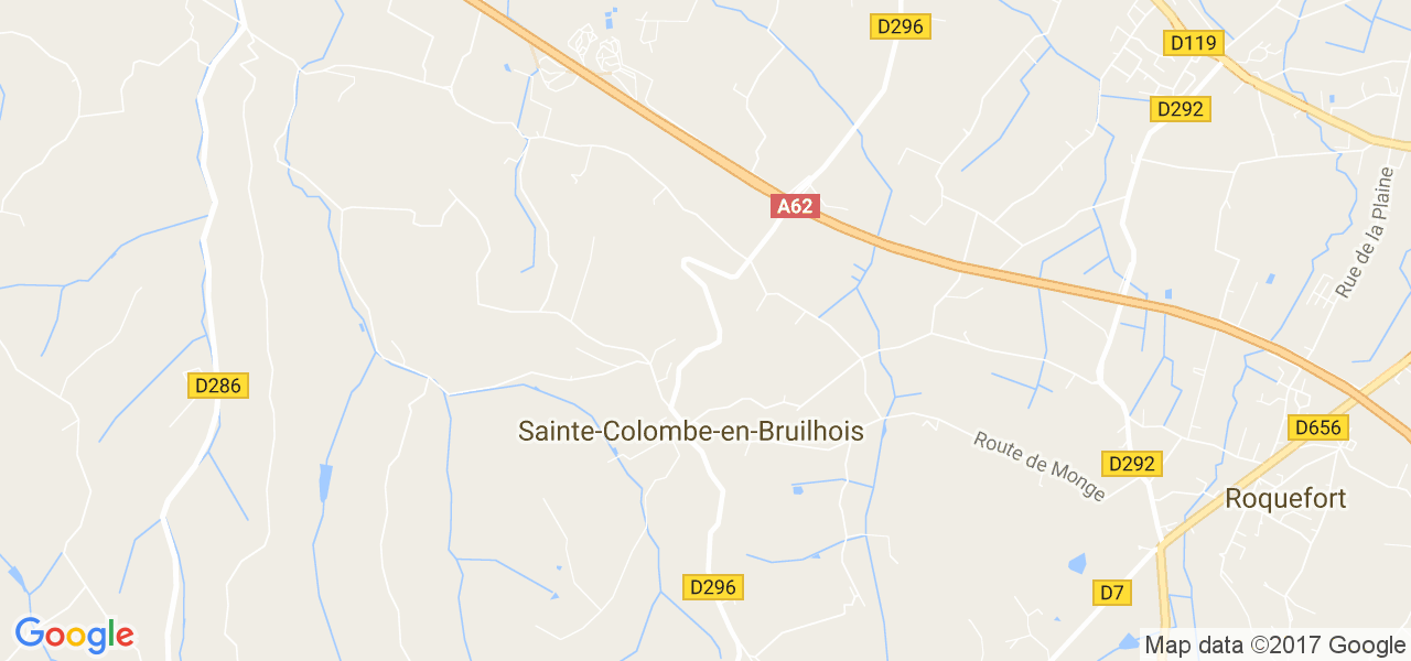 map de la ville de Sainte-Colombe-en-Bruilhois