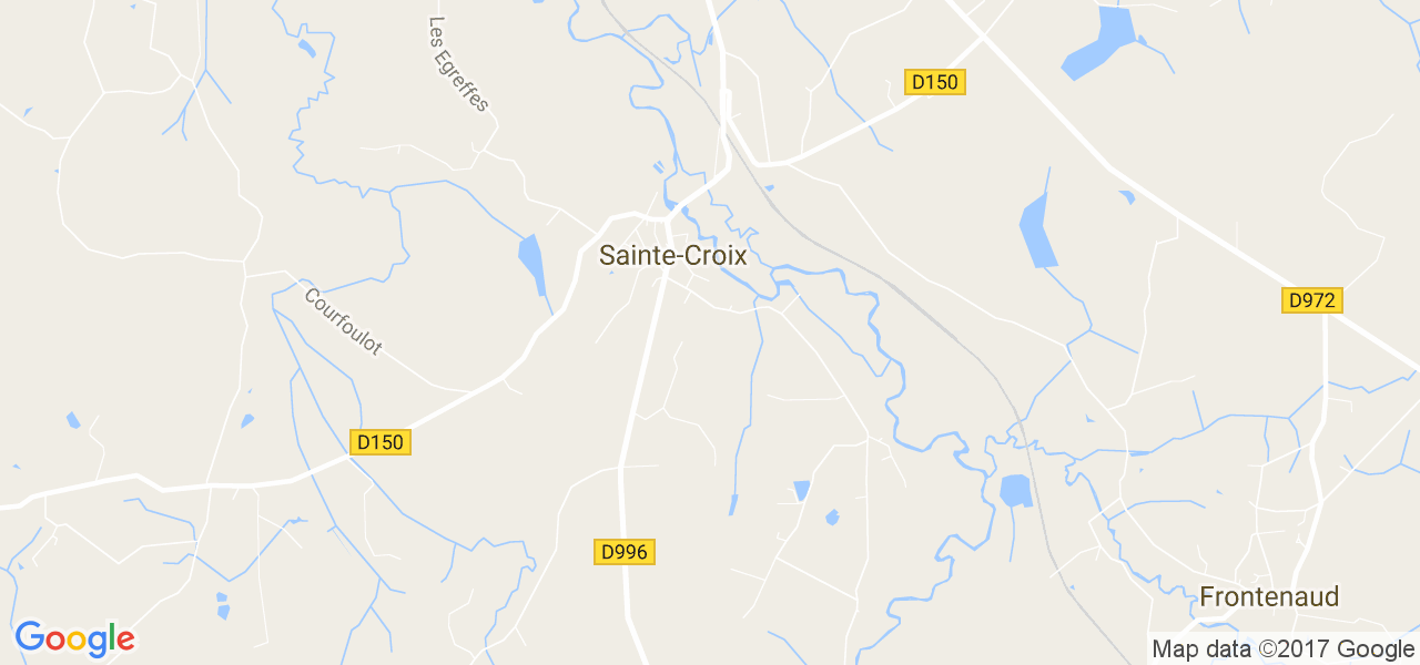 map de la ville de Sainte-Croix