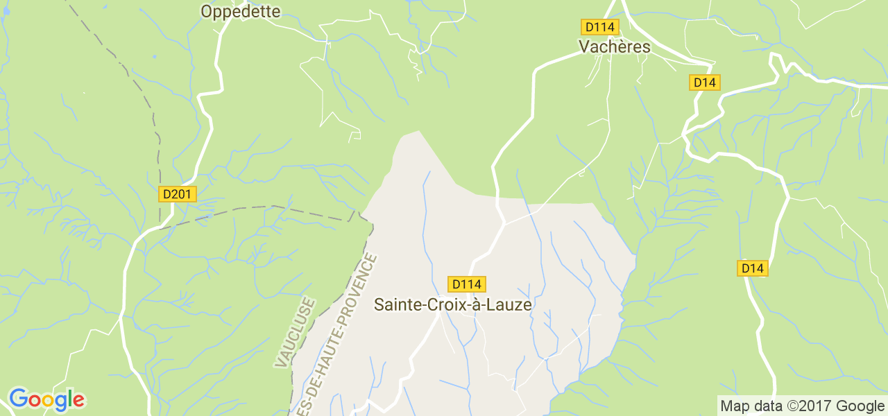 map de la ville de Sainte-Croix-à-Lauze