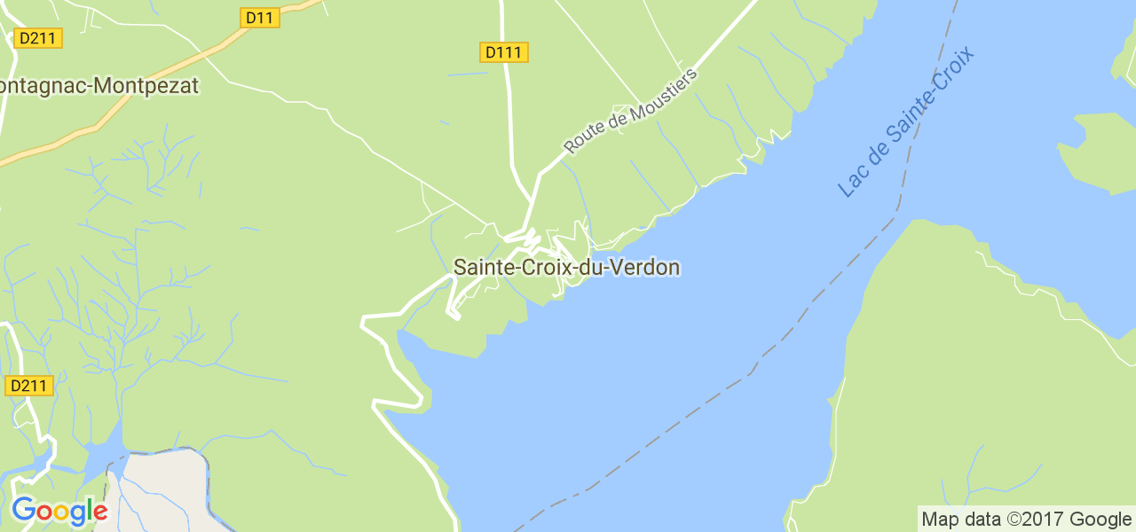 map de la ville de Sainte-Croix-du-Verdon