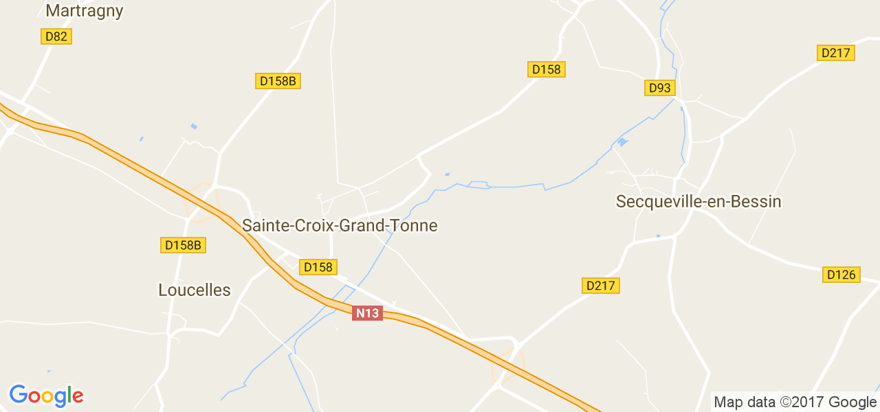 map de la ville de Sainte-Croix-Grand-Tonne