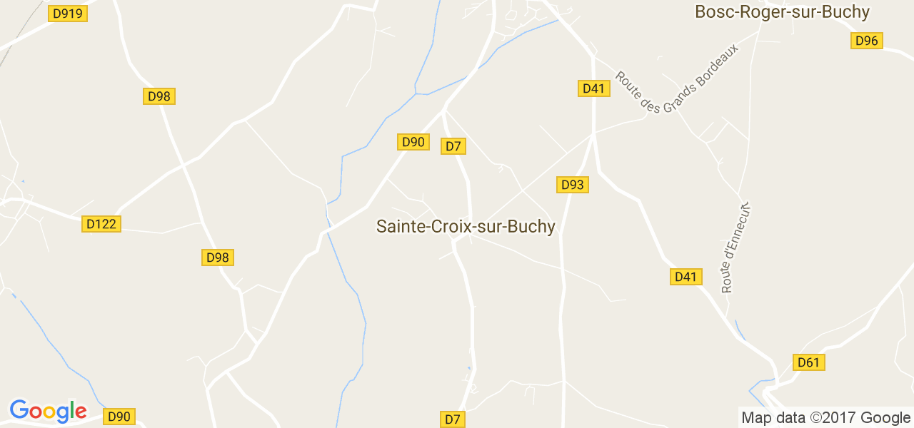 map de la ville de Sainte-Croix-sur-Buchy