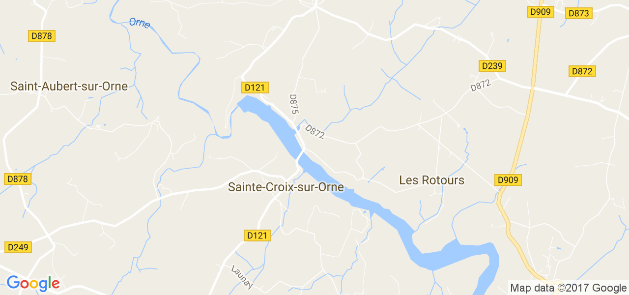 map de la ville de Sainte-Croix-sur-Orne