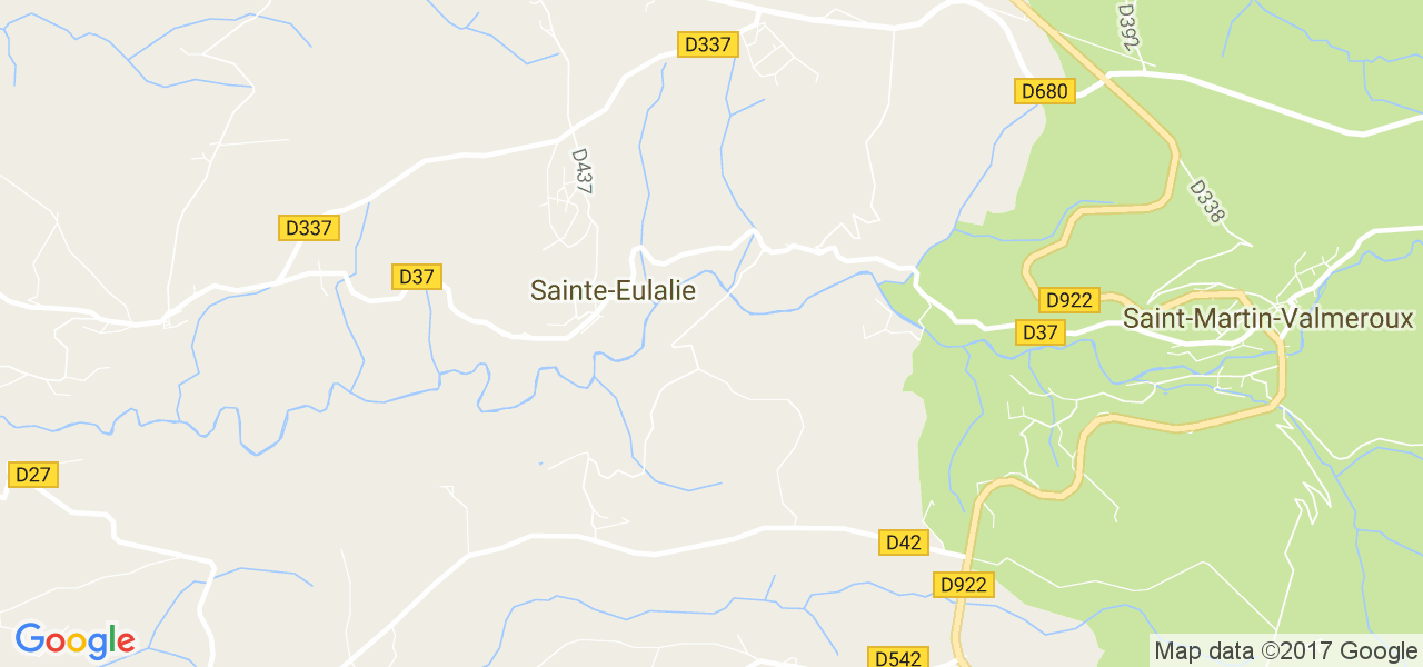 map de la ville de Sainte-Eulalie