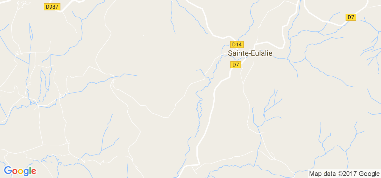 map de la ville de Sainte-Eulalie