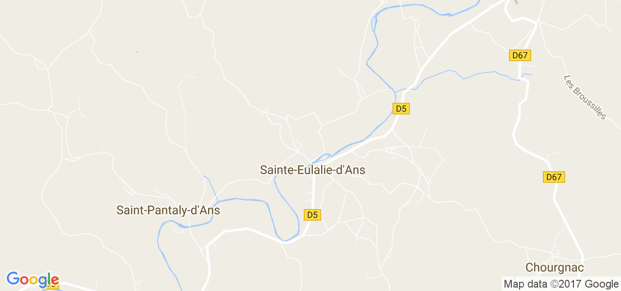 map de la ville de Sainte-Eulalie-d'Ans